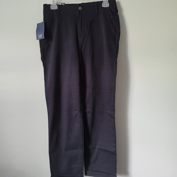 GAP Black Pants Women's 6 Classic Twill Casual Rolled Ankle NWT - Picture 4 of 9